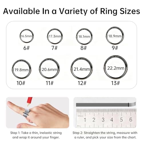 VAMOTRA Smart Ring for Women & Men, Fitness Tracker Ring with Heart Rate Monitor, HRV, Sleep Tracking, No Subscription Fee, 10ATM Waterproof Activity Ring for iOS & Android (Gold, 8#)
