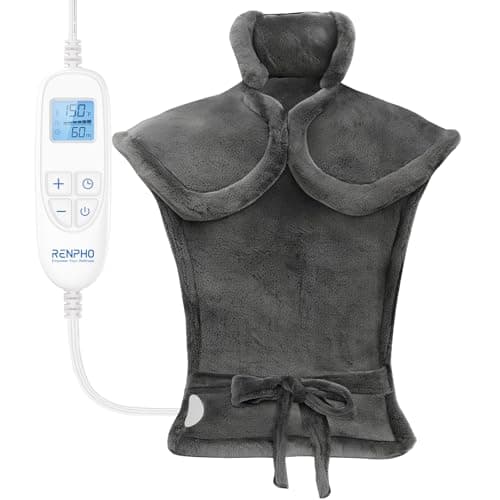 RENPHO Mothers Day Gifts for Mom, Electric Heating Pad - 6 Heat Levels for Neck Shoulder and Back, Weighted Pad for Snug Fit, ETL Safety Certified for Cold Nights and Winter, FSA Eligible