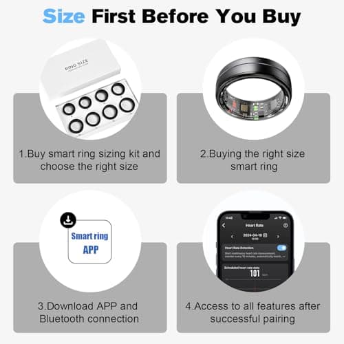 MagLoop Smart Ring Health Tracker Ring Sizing Kit,Size Before You Buy (Only Includes Sizing Kit)