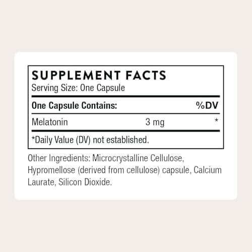 THORNE - Melaton-3-3 mg Melatonin Supplement - Supports Normal Circadian Rhythms, Restful Sleep & Relaxation* - NSF Certified for Sport - Gluten, Dairy & Soy-Free - 60 Capsules