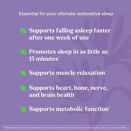 Natrol Sleep & Restore Capsules - Calm Magnesium Glycinate, Magnesium Sleep Aid with GABA, Melatonin 5mg, Botanical Blend, 30 Day Supply