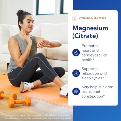 Pure Encapsulations Magnesium (Citrate) - Supplement for Sleep, Heart Health, Cognitive Health, Bone Health, Energy, Muscles, and Metabolism* - with Premium Magnesium - 180 Capsules
