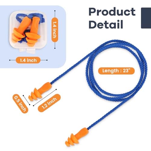 Ear Plugs for Noise Reduction, 10 Pairs Shooting Ear Protection for Gun Range, Hearing Protection for Shooters, Ear Plugs for Shooting, Silicone Ear Plugs