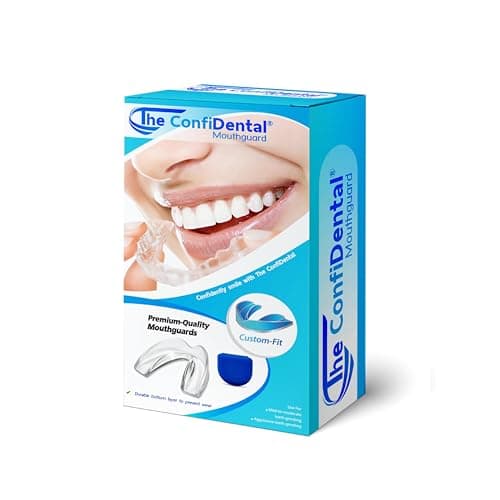 The ConfiDental - Pack of 4 Moldable Mouth Guard for Teeth Grinding Clenching Bruxism, Sport Athletic, Whitening Tray, Including 2 Regular and 2 Heavy Duty Guard (2 (LLL) Regular 2 (II) Heavy Duty)