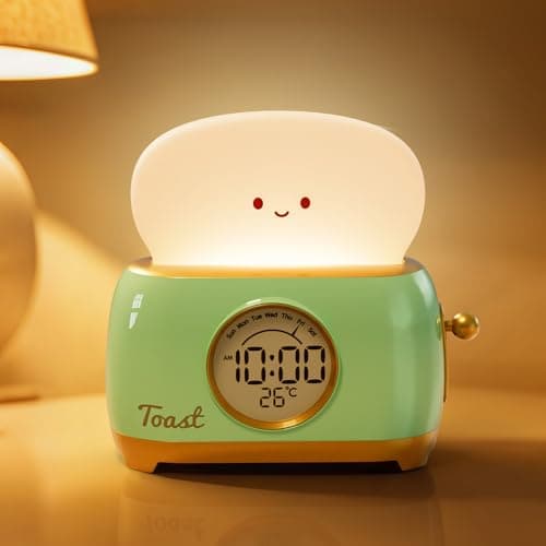 Aokpsrt Alarm Clock for Kids Review: Cute Toast Night Light That Actually Works
