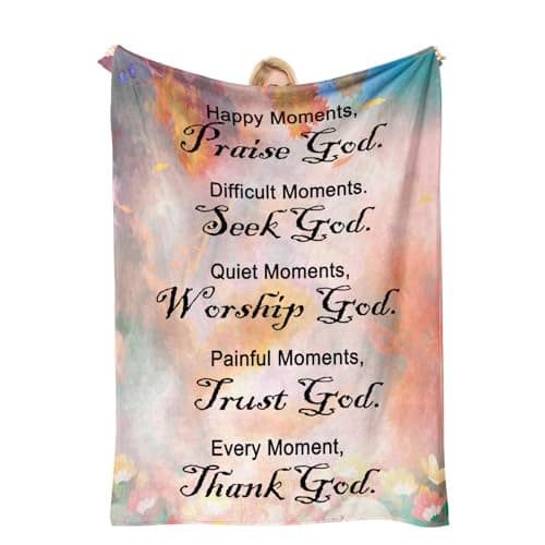 COMFAR Christian Gifts for Women Faith, Inspirational/Religious/Spiritual/Baptism Gifts for Adults/Girl, Soft Throw Blankets for Women/Men, First Holy Communion Gifts for Girls 40"x 50"