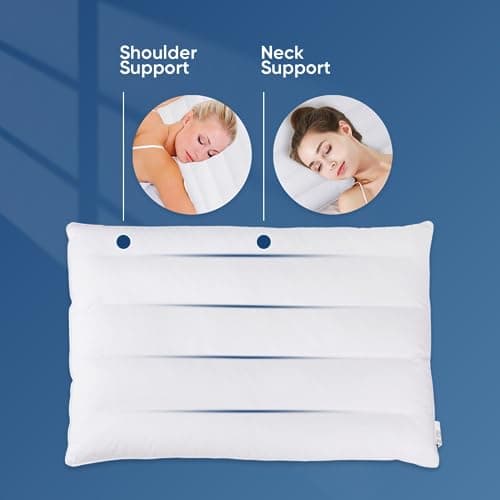 MINUPWELL Ultra Flat Pillows for Sleeping Thin, 7D High Support 2.5 inch Height Ultra Thin Pillows,Slim Bed Pillows for Stomach Sleeper,Standard Size -18x26 in