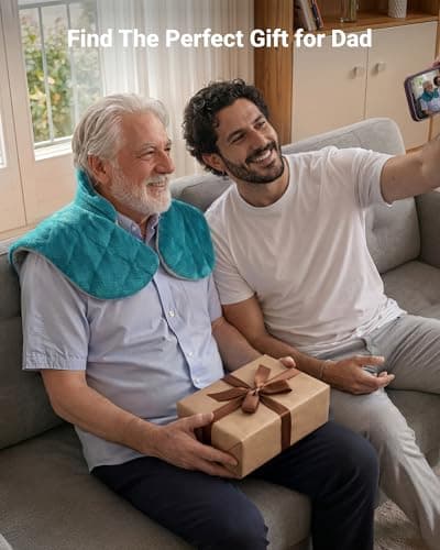 iDOO Graphene-Infused Heating Pad for Neck Shoulders and Back, Fathers Birthday Day Gifts for Mum Dad, Gifts for Women Men Elderly, FSA Eligible Items Only List, Weighted Heat Pads for Pain Relief