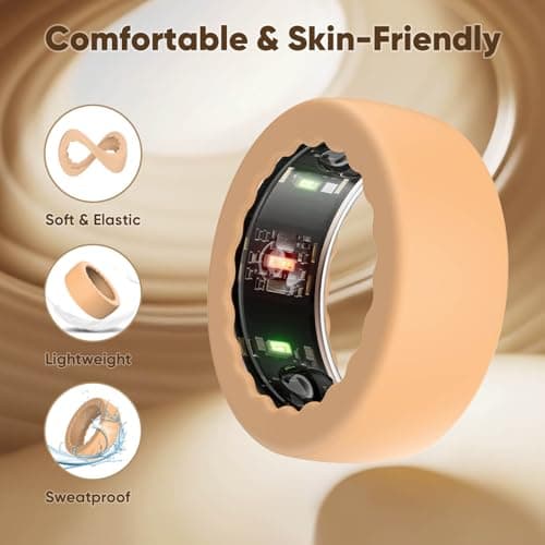 BO&DQQ 15 Pack Ring Cover Compatible with Oura Ring Gen 4/4 Ceramic,Gen 3 Horizon/Heritage, Anti-Scratch Elastic Silicone Smart Ring Protector Case for Men Women Working Out Gym