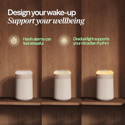BLUEAIR Air Purifier & Sunrise Alarm Clock for Bedroom, Nursery – HEPA, HEPASilent™, Wake-Up Light, White Noise & Soothing Sounds for Natural Sleep, USB-C, Mini Restful