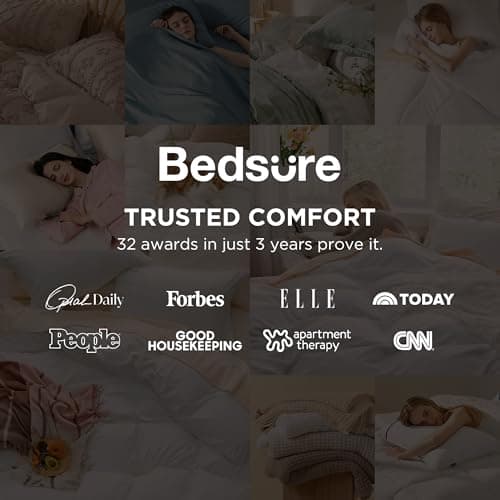 Bedsure White Duvet Cover Queen Size - 3 Pieces Prewashed Cotton-Like Polyester Extra Soft Bedding Set, Includes 1 Duvet Cover 90x90 Inches with Zipper Closure & 2 Pillow Shams, Comforter Not Included