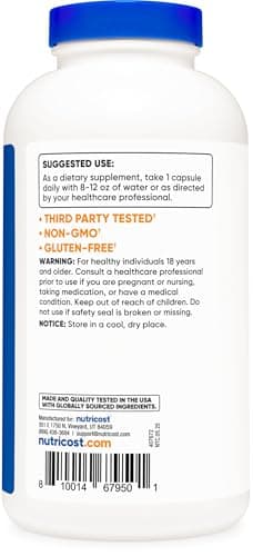 Nutricost Taurine 1000mg, 400 Capsules
