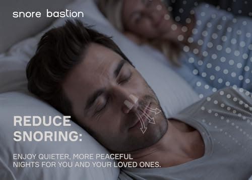 Snore Bastion Nasal Dilators for Sleeping - 12 Nasal Cones for Breathing - Nostril Opener and Soft Silicone Nose Vents for Quiet Nights and Restful Sleep - Sinus Cones