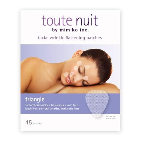 Toute Nuit Wrinkle Patches – Triangle – Face Tape for Forehead, Eyes & Lips – Hypoallergenic Anti Wrinkle Patches – 45 Count, Made in USA