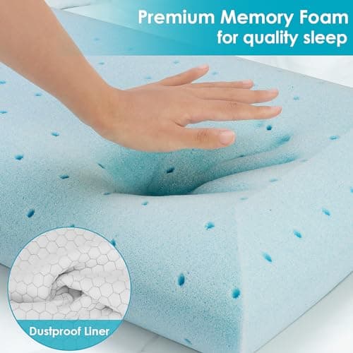CushyOasis Memory Foam Pillows for Side, Back and Stomach Sleepers, Bed Pillow with Washable Cover and Breathable Mesh, Bed Pillow for Sleeping Standard Size (Grey)