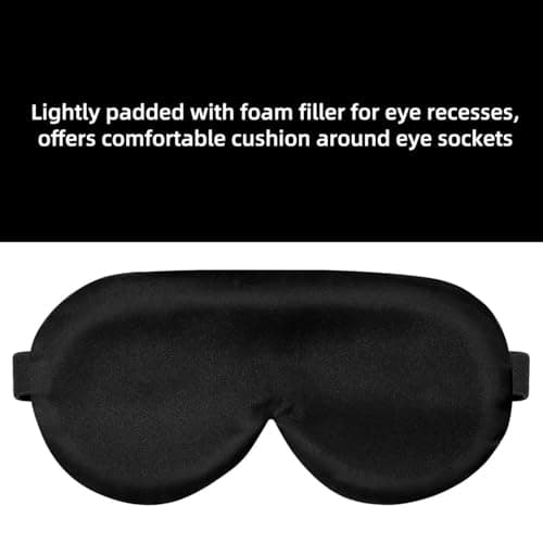 Alaska Bear Sleep Mask Silk Eye Cover with Shaped Padding for Pressure-Free Sleeping, Foam Insert, Upgrade Contour Over Conventional Flat Satin Eye Masks, Machine Washable