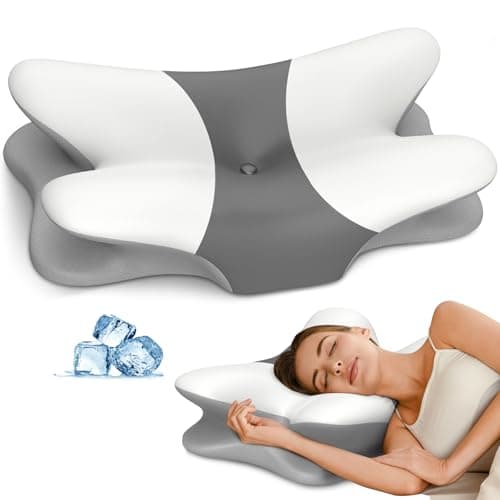 Besyodo Cervical Pillow for Neck Pain Relief - Ergonomic Neck Pillow for Sleeping, Contour Memory Foam Pillows Side Sleeper Pillow for Neck Support, Bed Pillow for Back Stomach Sleepers
