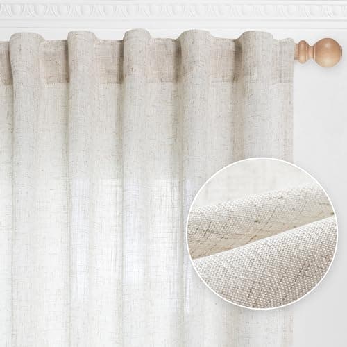 MYSKY HOME Linen Curtains Review – Semi Sheer Bedroom Curtains