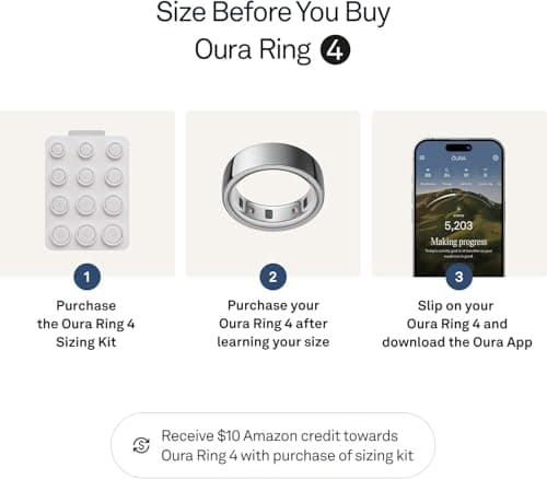 Oura Ring 4 - Silver - Size 8 - Sleep, Activity, Women’s Health, AI Advisor, Up to 8 Days of Battery Life, Size Before You Buy, Android & iOS Compatible