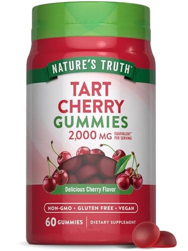 Nature's Truth Tart Cherry Gummies | 60 Count | Vegan, Non-GMO & Gluten Free Supplement | Cherry Flavor