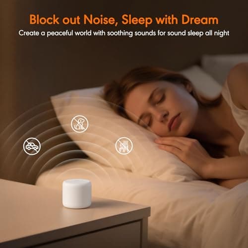 SMILEBOP White Noise Sound Machine, Portable White Noise Machine for Sleeping with 18 Soothing Sounds, Timer & Memory Function, for Baby Adults, Travel, Office, Hotel Privacy (Mini)