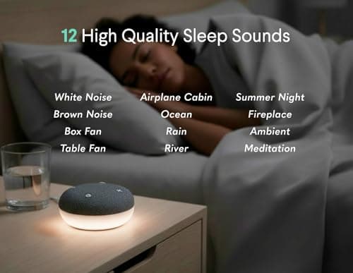 SNOOZ Go 2 Travel White Noise Sound Machine - 12 Sounds, Rechargeable Bluetooth Speaker, Nightlight - Portable Sound Machine for Hotels, Sleep, Adults, Baby Registry, Kids, White Noise for Sleeping