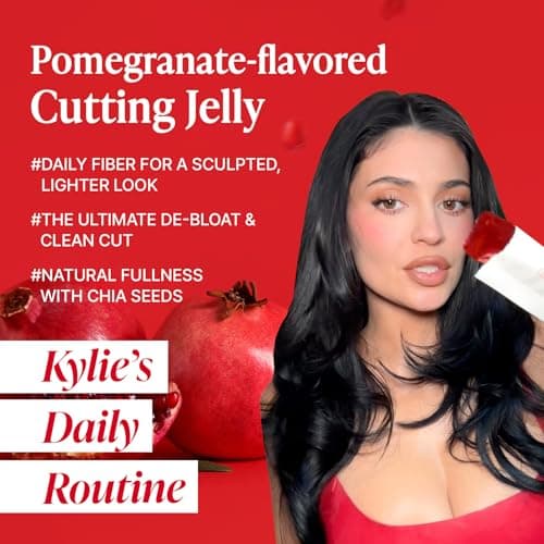 FOODOLOGY Coleology Cutting Stick Jelly (Pomegranate) – Dietary Fiber Supplement for Healthy Weight Management, Chia Seeds & Garcinia Cambogia, Korean Beauty with Collagen – 10 Sticks