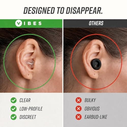 VIBES High Fidelity Concert Ear Plugs – Reusable Noise Reducing Ear Plugs for Concerts, Musicians, Raves, and Live Events – Comfortable Hearing Protection for Loud Environments