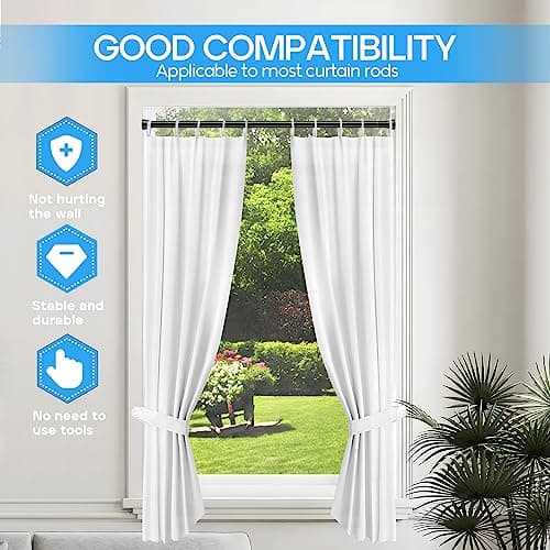 Tension Curtain Rod Black Tension Rod 28 To 48 Inch Spring Curtain Rods Non Slip Tension Rods 1pcs For Windows No Drilling Adjustable Tension Rods of Curtains Window Closet Kitchen Wardrobe