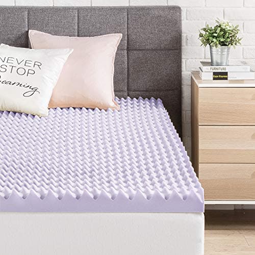 Best Price Mattress 3 Inch Egg Crate Memory Foam Mattress Topper with Soothing Lavender Infusion, CertiPUR-US Certified, Dorm Essentials, Twin