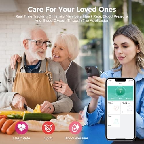 Smart Ring for Women & Men, Health Tracker Ring with Heart Rate, Blood Oxygen,Blood Pressure, IP68 Waterproof Fitness Ring, Sleep Tracker for iPhone and Android, No APP Fee (Lavender Pink, 9#)