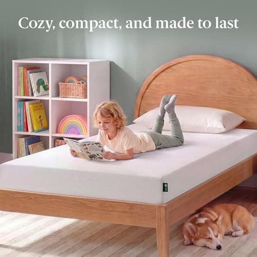 Zinus 5 Inch Twin Green Tea Memory Foam Mattress [New Version], Fiberglass Free, Medium Firm Feel, Zoned Pressure Relief, Certified Safe Foams & Fabric, Mattress in A Box