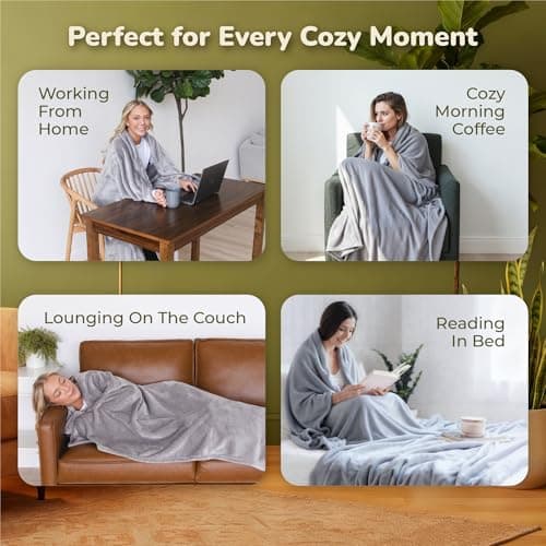 Super Blanky Wearable Blankets for Women - Mothers Day Gift for Her, Adult Comfy Wearable Blanket Men, Gifts for Women, Grandma Mothers Day Gifts Mom, Wife Birthday Gift Ideas - Aspen Gray Blanket