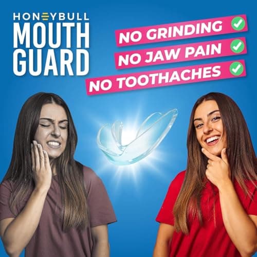 HONEYBULL Anti Grinding Guard Set, Comes in 2 Sizes for Light and Heavy Grinding, Comfortable Custom Mouth Guard for Nighttime Teeth Grinding (6 Pack - Mixed)