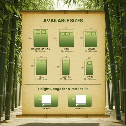 Utopia Bedding Waterproof Mattress Protector Queen Size Bed, Premium 200 GSM Bamboo Viscose Cooling Mattress Cover, Soft and Breathable, Fitted Style with 17 Inches Deep Stretchable Pockets