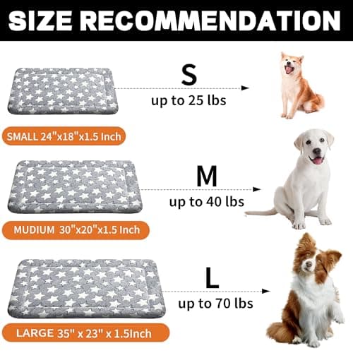 Dog Bed Mat – Soft & Comfortable Dog Kennel Pad for Crate – Durable Crate Bed & Mat for Dogs & Cats – Ideal for Crate, Kennel, and Home Use