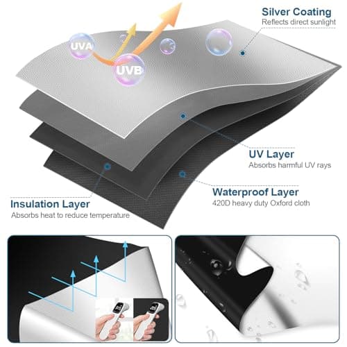 100% Blackout Curtains for Bedroom, Portable DIY Window Blinds, No Drill Window Shades & Blackout Blinds with Stickers & Tabs for Travel, Dorm Room, Media Room (118" x 57")