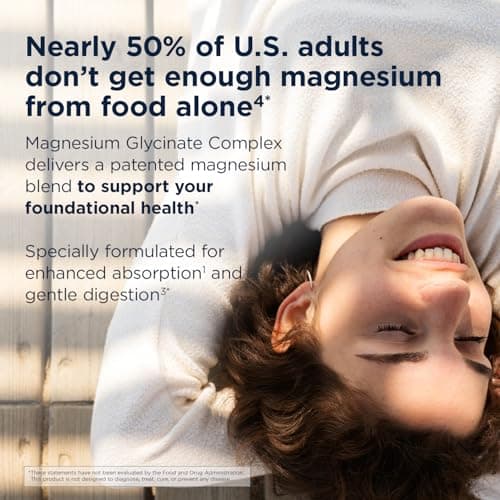 Designs for Health Magnesium Glycinate Complex - High Absorption, Patented Magnesium Complex - Promotes Calm Sleep, Energy, Bone & Heart Health, and Immune Support - Vegan, Gluten Free (120 Capsules)