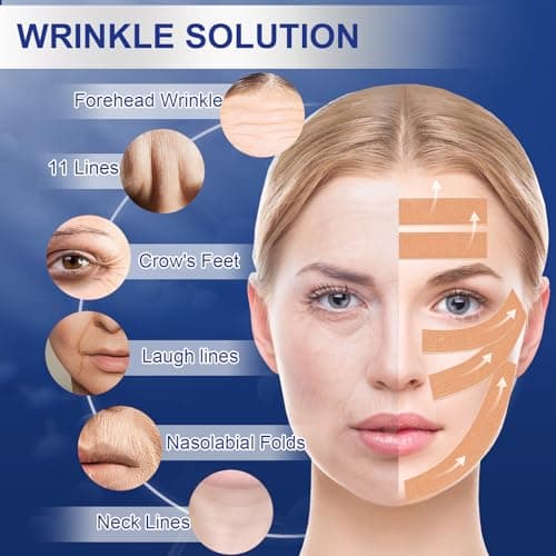 Anti Wrinkle Face Tape | Skin Tape for Wrinkles | Facial Myofascial Lift Tape for Skin | Wrinkle Tape for Face & Forehead | Facial Tape for Wrinkles | Anti Aging Tape for Wrinkles Overnight 2 Rolls
