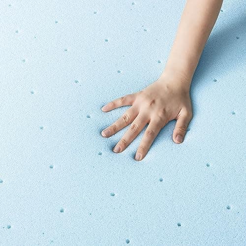 Best Price Mattress 1.5 Inch Ventilated Memory Foam Mattress Topper, Cooling Gel Infusion, CertiPUR-US Certified, Dorm Essentials, Queen