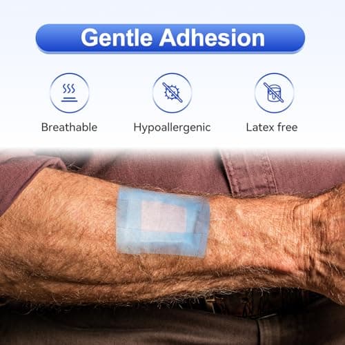 Niceful 2 Rolls Silicone Medical Tape for Wound Care - Hypoallergenic Surgical Tape for Secures Dressings and Gauze, Blue Waterproof Medical Tape for Sensitive Skin （1" x 5.5 Yard）