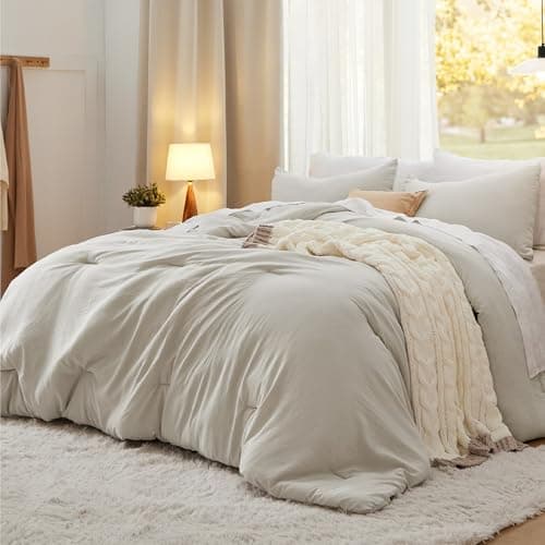 Bedsure King Comforter Set Review – Soft Beige All-Season Bedding