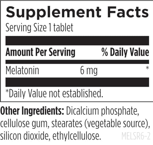 Designs for Health Time Release Melatonin SRT - Melatonin Supplement for Sleep - Sleep Supplement for Adults, 6mg Per Tablet - Vegan + Non-GMO (60 Tablets)