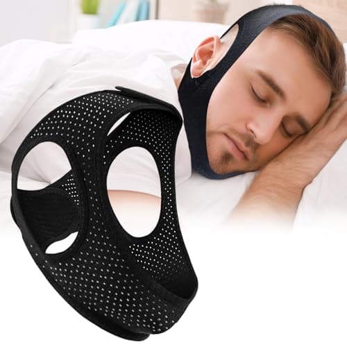 Anti Snoring Devices, Chin Strap for Sleeping, Adjustable Breathable Chin Strap for Men and Women Sleeping, Snoring Solution Effective Anti Snore Device, Enjoy a Nice Evening