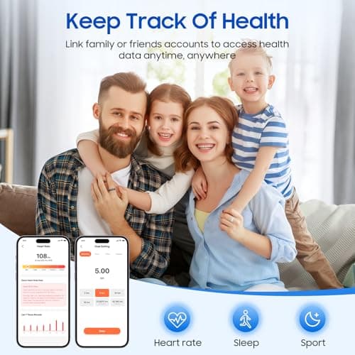 prxxhri Smart Health Ring, Featuring Stress and Sleep Monitoring Functions, Compatible with iOS and Android,Waterproof Fitness Tracker for Women & Men, No Subscription Fee. (Silver, 10)