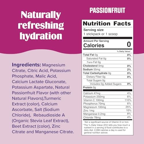 Ultima Replenisher Daily Electrolyte Powder Drink Mix – Passionfruit, 30 Servings Canister – Zero Sugar Hydration Powder with 6 Electrolytes & Minerals – Sugar Free, Plant-Based & Keto Friendly
