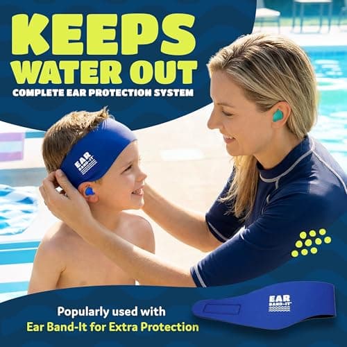 Earvolution Putty Buddies Earplugs for Swimming and Bathing - Doctor-Invented, Made in USA, Moldable Premium Silicone Plugs Help Prevent Swimmer's Ear, 3 Pair Pack - Purple/Teal/Magenta
