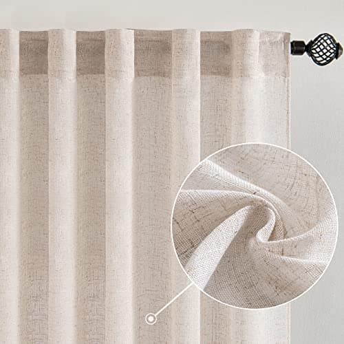 MIULEE Cortinas de Lino Natural Blancas 84" - Análisis Completo