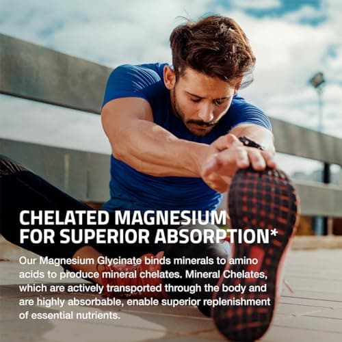 Bronson Magnesium Glycinate 200 MG per Serving Chelated for High Absorption, Gentle On Stomach, Non-GMO, 60 Vegetarian Capsules