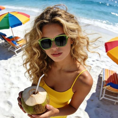 HAOLOTA Polarized Fit Over Glasses Sunglasses for Women Men Trendy Square Wrap Around Shades UV Protection